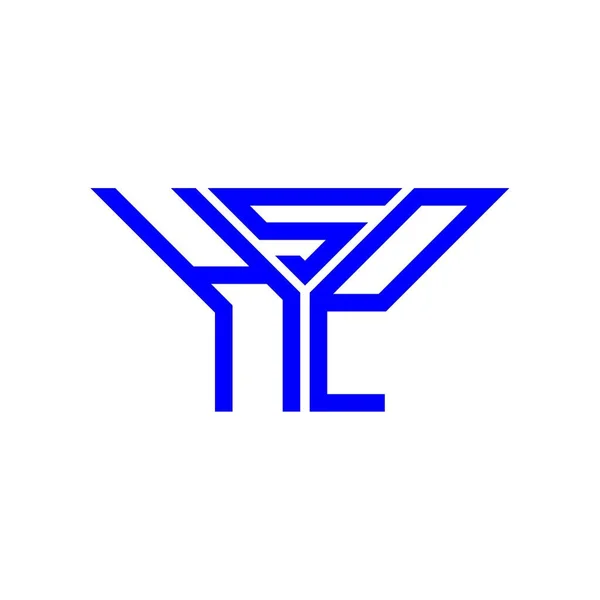 Logo Lettera Hsp Design Creativo Con Grafica Vettoriale Logo Semplice — Vettoriale Stock