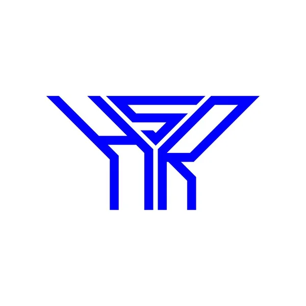 Hsr Harfi Logo Yaratıcı Tasarımı Vektör Grafik Hsr Basit Modern — Stok Vektör