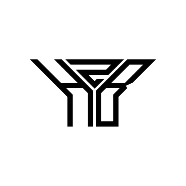 Hzb Harf Logosu Tasarımı Vektör Grafik Hzb Basit Modern Logo — Stok Vektör