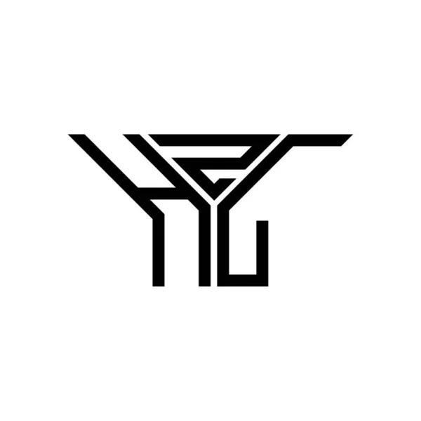 Logo Literei Hzl Design Creativ Grafică Vectorială Logo Simplu Modern — Vector de stoc