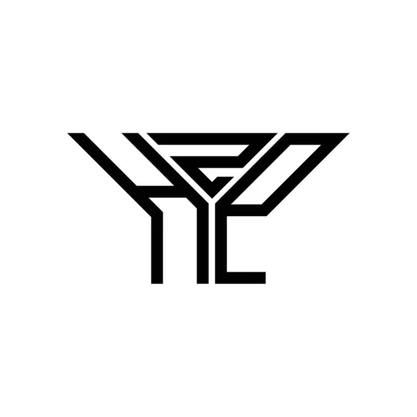 Logo Scrisorii Hzp Design Creativ Grafică Vectorială Logo Simplu Modern — Vector de stoc