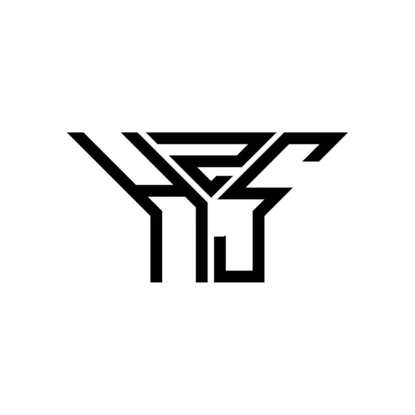 Hzs Brief Logo Kreatives Design Mit Vektorgrafik Hzs Einfaches Und — Stockvektor