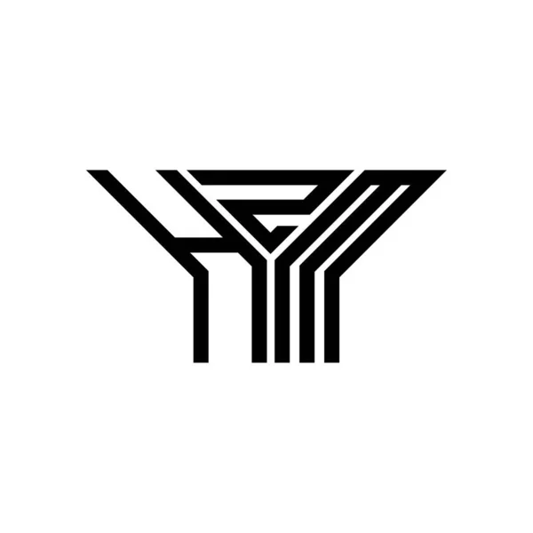 Logo Literowe Hzm Kreatywny Design Grafiką Wektorową Proste Nowoczesne Logo — Wektor stockowy