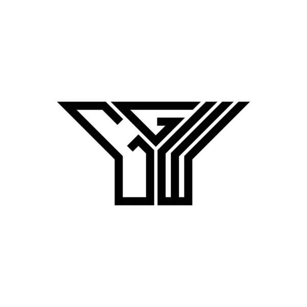 Diseño Creativo Del Logotipo Letra Ggw Con Gráfico Vectorial Logotipo — Vector de stock