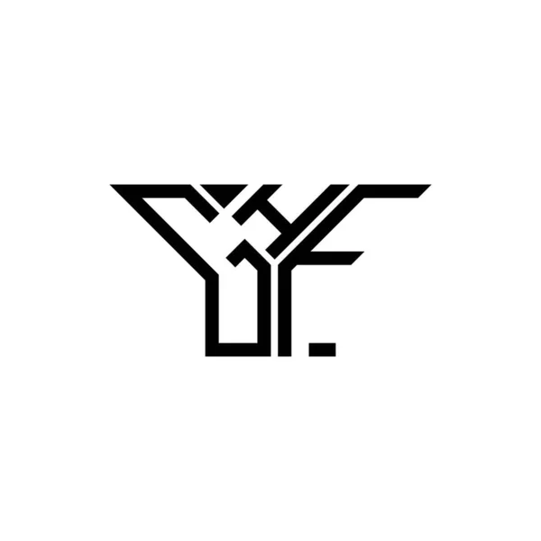 Ghf Carta Logotipo Design Criativo Com Gráfico Vetorial Logotipo Simples —  Vetores de Stock