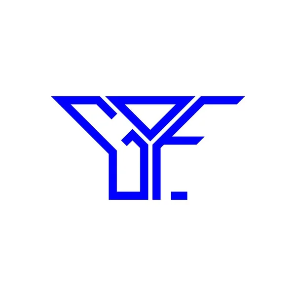 Diseño Creativo Del Logotipo Letra Gof Con Gráfico Vectorial Logotipo — Archivo Imágenes Vectoriales