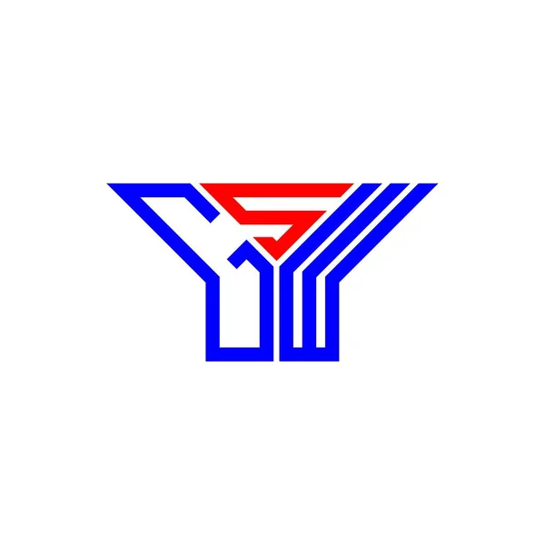 Diseño Creativo Del Logotipo Letra Gsw Con Gráfico Vectorial Logotipo — Archivo Imágenes Vectoriales