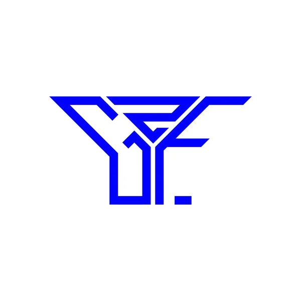 Gzf Letter Logo Creatief Ontwerp Met Vector Grafisch Gzf Eenvoudig — Stockvector