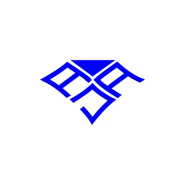 ベクトルグラフィックとAjaの手紙のロゴの創造的なデザイン Ajaシンプルかつモダンなロゴ — ストックベクタ
