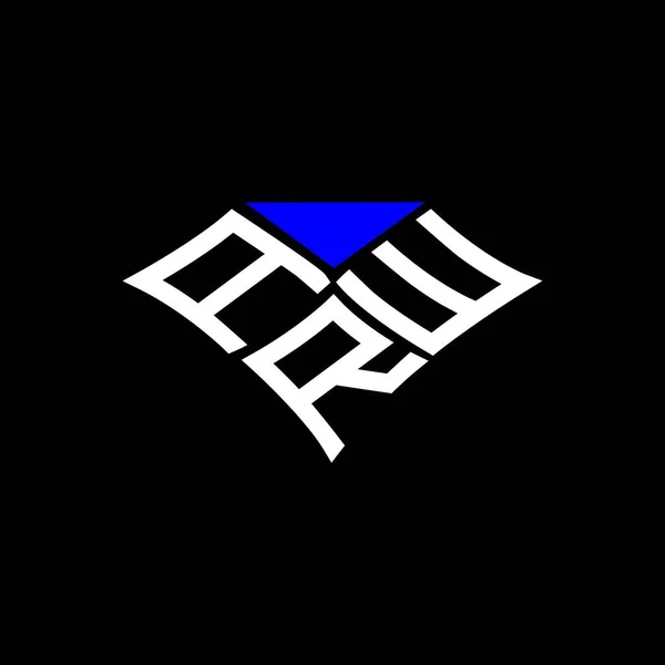 Arw文字のロゴベクトルグラフィック Arwシンプルかつモダンなロゴと創造的なデザイン — ストックベクタ