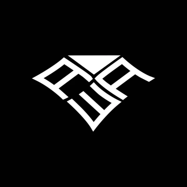 ベクトルグラフィックと阿波文字のロゴの創造的なデザイン Awaシンプルかつモダンなロゴ — ストックベクタ