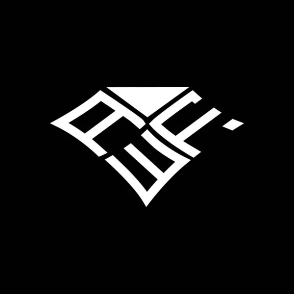 ベクトルグラフィック AwfシンプルかつモダンなロゴとAwfの文字のロゴの創造的なデザイン — ストックベクタ