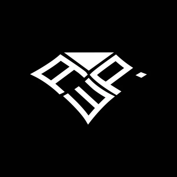 ベクトルグラフィック AwpシンプルかつモダンなロゴとAwpの手紙のロゴの創造的なデザイン — ストックベクタ
