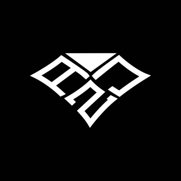 ベクトルグラフィックとAzjの手紙のロゴの創造的なデザイン Azjシンプルかつモダンなロゴ — ストックベクタ