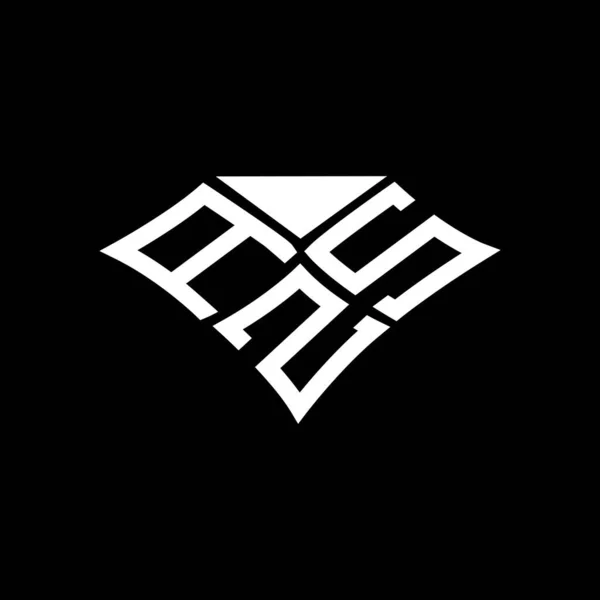 ベクトルグラフィック AzsシンプルかつモダンなロゴとAzsの手紙のロゴの創造的なデザイン — ストックベクタ