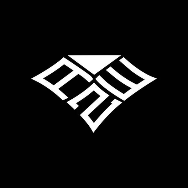 Logo Literei Azw Design Creativ Grafică Vectorială Logo Simplu Modern — Vector de stoc