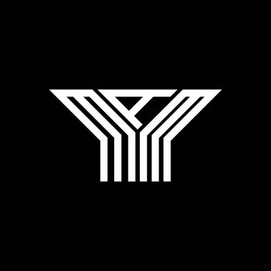 MAM harfi logo yaratıcı tasarımı vektör grafik, MAM basit ve modern logo.