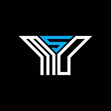 MSD harf logosu tasarımı vektör grafik, MSD basit ve modern logo.