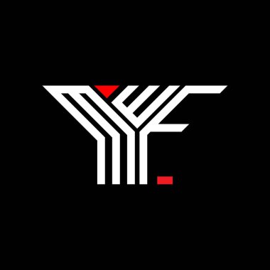 MWF harf logosu tasarımı vektör grafik, MWF basit ve modern logo.