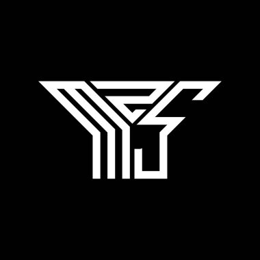 MZS harf logosu tasarımı vektör grafik, MZS basit ve modern logo.