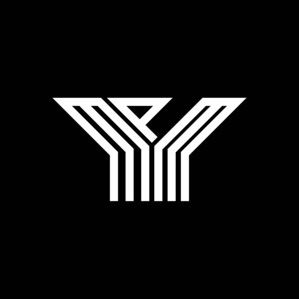 Mpm Harf Logosu Tasarımı Vektör Grafik Mpm Basit Modern Logo — Stok Vektör