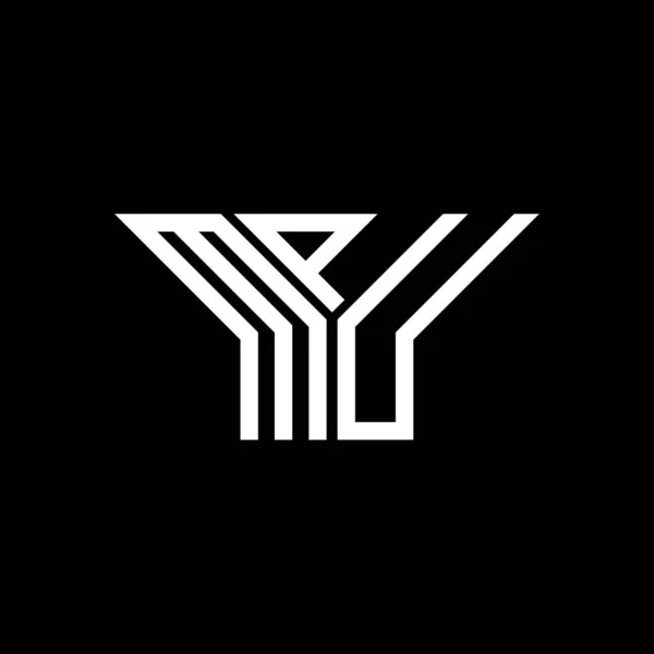 Diseño Creativo Del Logotipo Letra Mpu Con Gráfico Vectorial Logotipo — Vector de stock