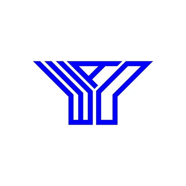 Wad Letter Logo Creative Design Vector Graphic Wad Simple Modern — Διανυσματικό Αρχείο