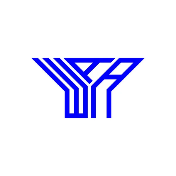 Waa Буква Логотип Творчого Дизайну Векторною Графікою Простим Сучасним Логотипом — стоковий вектор