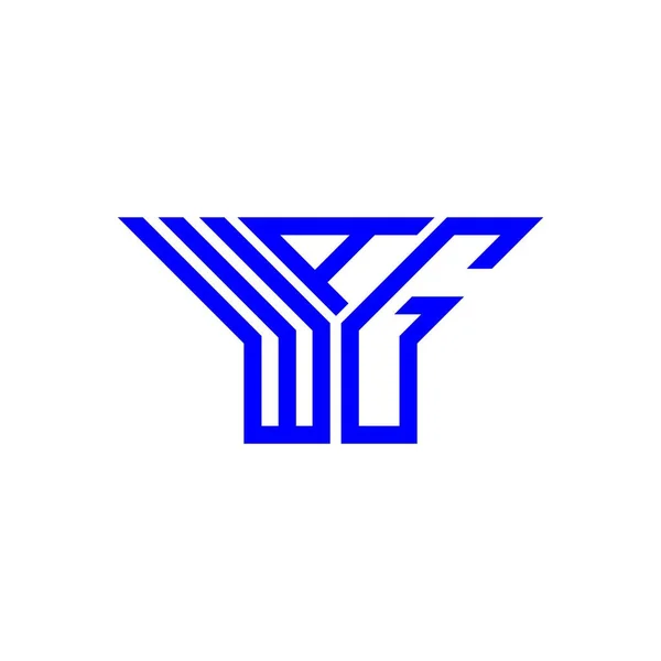 Wag Letter Logo Creative Design Vector Graphic Wag Simple Modern — Vetor de Stock