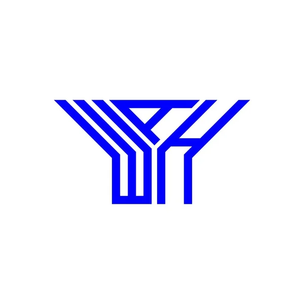 Wah Letter Logo Creative Design Vector Graphic Wah Simple Modern — Vetor de Stock