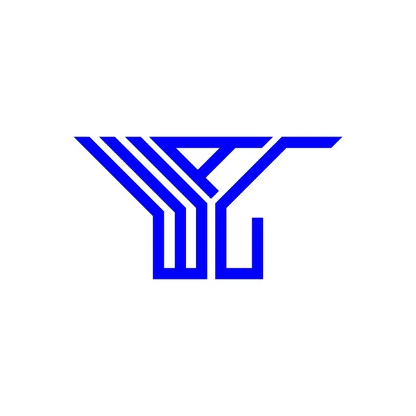 Wal Letter Logo Creative Design Vector Graphic Wal Simple Modern — Vetor de Stock