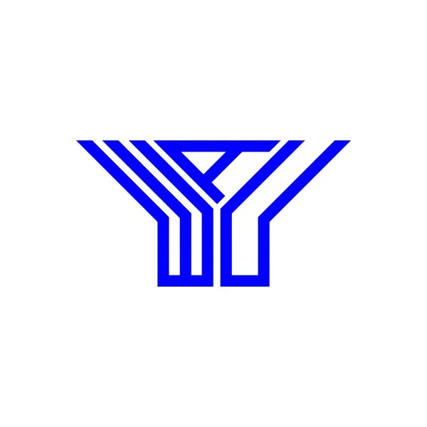Wau Літерний Логотип Творчий Дизайн Векторною Графікою Wau Простий Сучасний — стоковий вектор