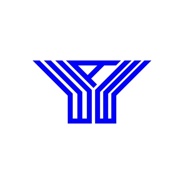 Waw Буква Логотип Креативный Дизайн Векторной Графикой Waw Простой Современный — стоковый вектор