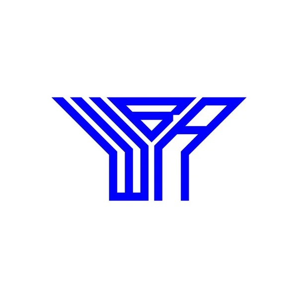 Wba Letter Logo Creative Design Vector Graphic Wba Simple Modern — Wektor stockowy