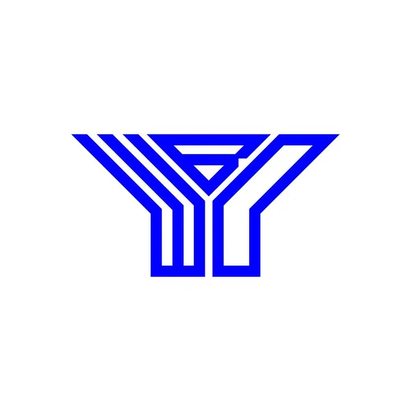 Wbd Буква Логотип Творческий Дизайн Векторной Графикой Wbd Простой Современный — стоковый вектор