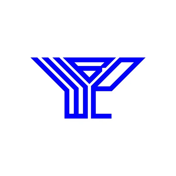 Wbp Буква Логотип Творческий Дизайн Векторной Графикой Wbp Простой Современный — стоковый вектор