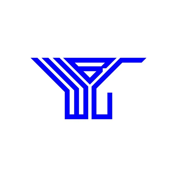 Wbl Letter Logo Creative Design Vector Graphic Wbl Simple Modern —  Vetores de Stock