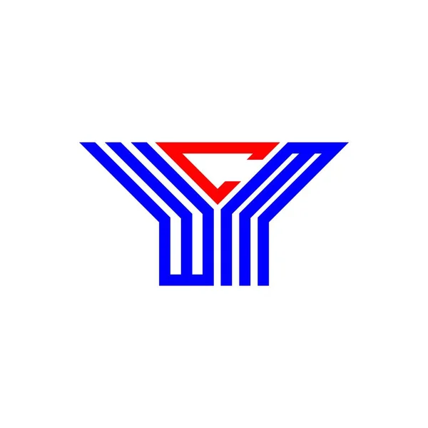 Wcm Письмо Логотип Креативный Дизайн Векторной Графикой Wcm Простой Современный — стоковый вектор