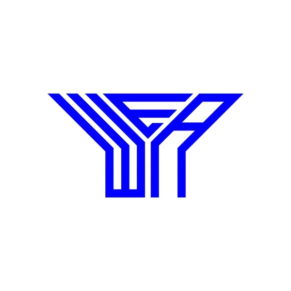 Wea Листів Логотип Творчого Дизайну Векторною Графікою Wea Простий Сучасний — стоковий вектор