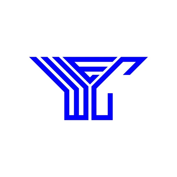 Wec Letter Logo Creative Design Vector Graphic Wec Simple Modern — Stockvektor