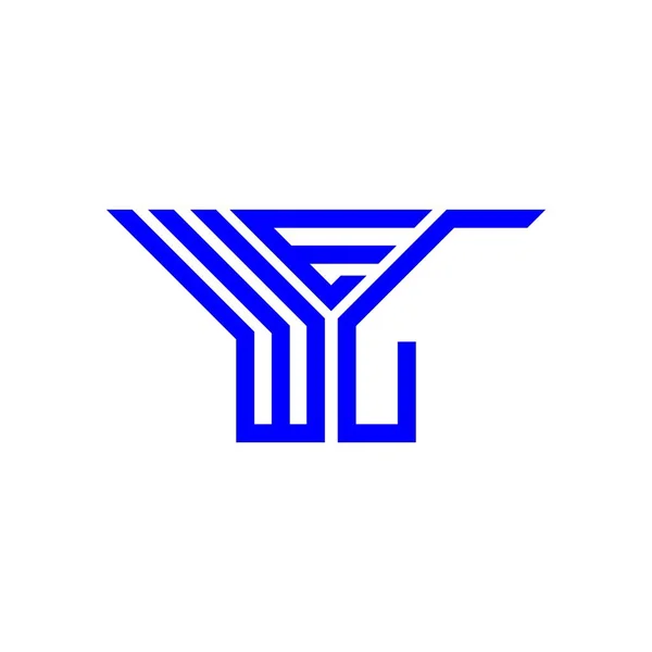 Wel Letter Logo Creative Design Vector Graphic Wel Simple Modern —  Vetores de Stock