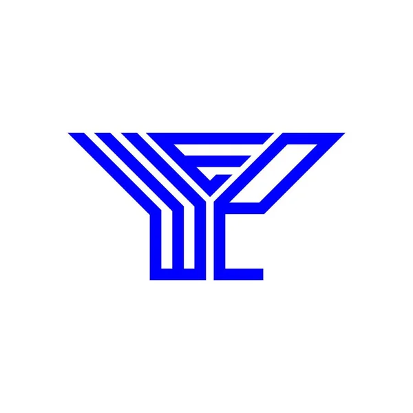 Логотип Літери Wep Креативний Дизайн Векторною Графікою Простий Сучасний Логотип — стоковий вектор