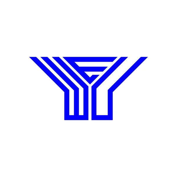 Weu Letter Logo Creative Design Vector Graphic Weu Simple Modern — Διανυσματικό Αρχείο