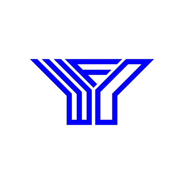 Wfd Letter Logo Creative Design Vector Graphic Wfd Simple Modern — Vetor de Stock