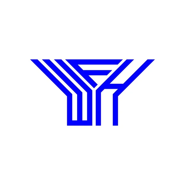 Wfh Letter Logo Creative Design Vector Graphic Wfh Simple Modern — Stockvektor