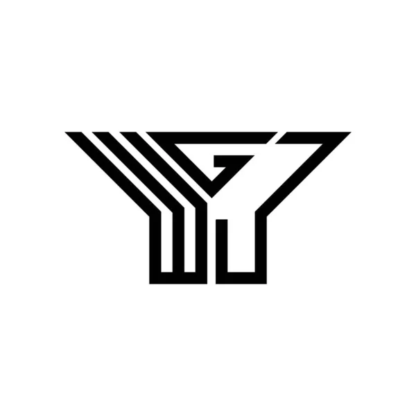 Креативный Дизайн Логотипа Wgj Векторной Графикой Простой Современный Логотип Wgj — стоковый вектор