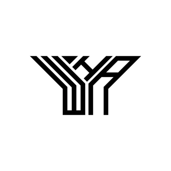Wha Letter Logo Creative Design Vector Graphic Wha Simple Modern — Vetor de Stock