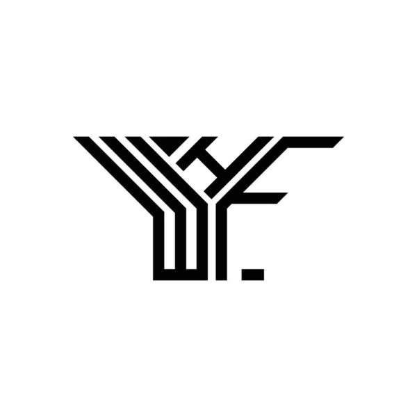 Whf Літерний Логотип Творчий Дизайн Векторною Графікою Whf Простий Сучасний — стоковий вектор