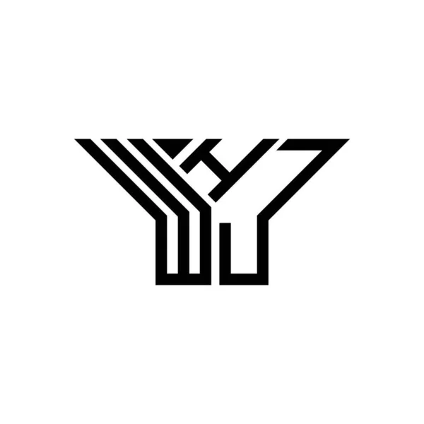 ベクトルグラフィック WhjシンプルかつモダンなロゴとWhjの手紙のロゴの創造的なデザイン — ストックベクタ