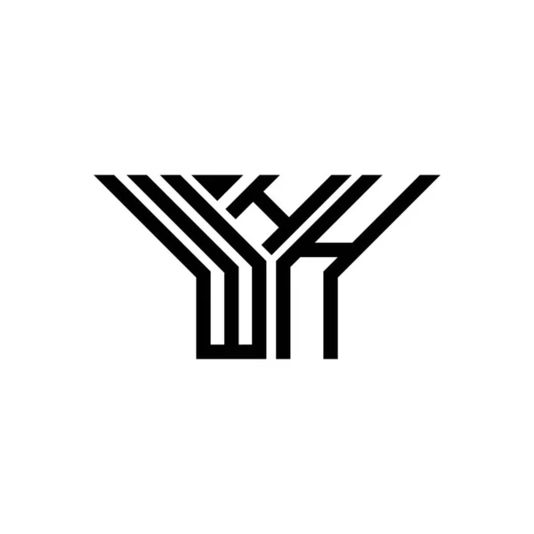 Whh Літери Логотипу Креативний Дизайн Векторною Графікою Whh Простий Сучасний — стоковий вектор